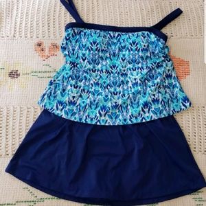 Ladies Maxine of Hollywood Blue swimdress sz 12